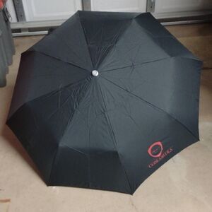 New LEIGHTON UMBRELLA Folding Auto Open Black w/ Slip Case - Concordia